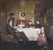 Sir William Orpen A Bloomsbury Family painting